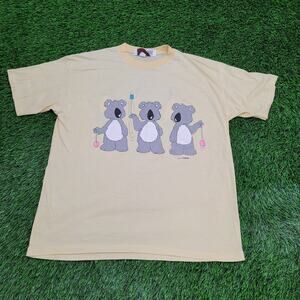 Vintage 1986 Koala Bear Shirt Womens XL 22x26 Yellow